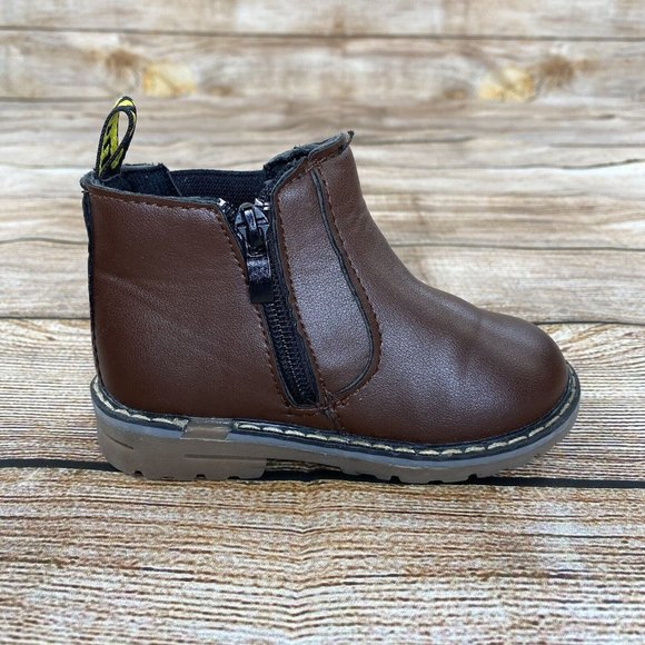 Blendina Baby Chelsea Shoes Toddler Size 24 Side Zip Boots - Brown - NEW - Picture 5 of 9